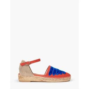 NEW PENELOPE CHILVERS women's low mary jane dali espadrilles in blue orange